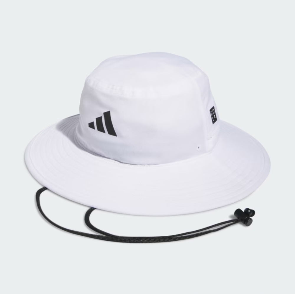 Adidas Wide Brim Crestable White Golf Hat Adult S/M